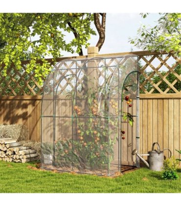 Walk-In Lean to Wall Tunnel Greenhouse
