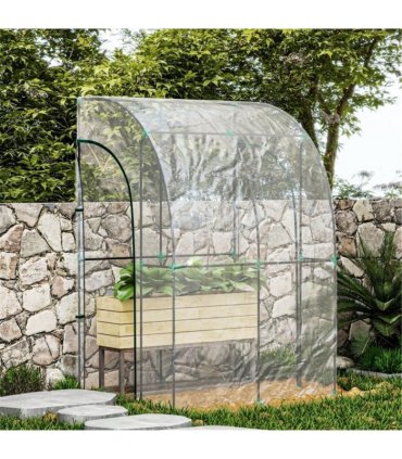 Walk-In Lean to Wall Tunnel Greenhouse