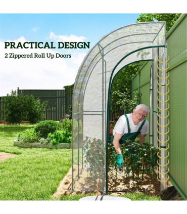 Walk-In Lean to Wall Tunnel Greenhouse