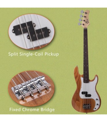 Glarry GP Electric Bass Guitar Cord Wrench Tool Burlywood