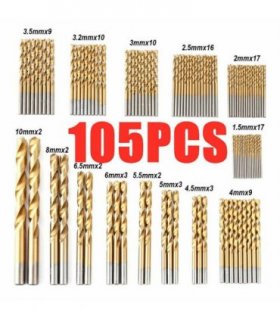 105 Cobalt Drill Bits Set for Stainless Steel Metal HSS-Co Cobalt Bit Titanium