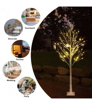 5FT Snowflake Christmas Tree with 72 LED Lamp