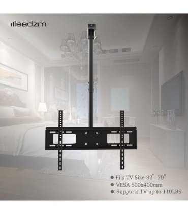 TMC-7006 Ceiling Mount TV Wall Bracket Roof Rack Pole Retractable For 32"-70" Flat Screen