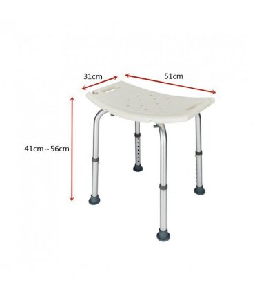 1.35MM Simple Bath Chair White