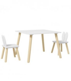 AIYAPLAY 3 Pieces Toddler Table and Chair Set for Nursery, Playroom, Classroom