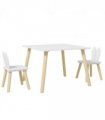 AIYAPLAY 3 Pieces Toddler Table and Chair Set for Nursery, Playroom, Classroom