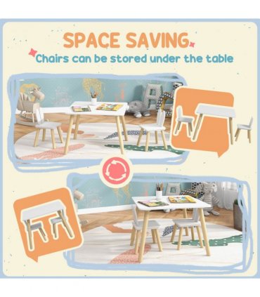 AIYAPLAY 3 Pieces Toddler Table and Chair Set for Nursery, Playroom, Classroom