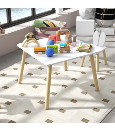 AIYAPLAY 3 Pieces Toddler Table and Chair Set for Nursery, Playroom, Classroom
