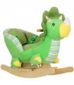 AIYAPLAY Rocking Horse Dinosaur Design Baby Rocker with Animal Sound, Green