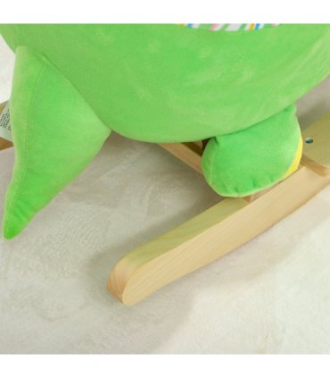AIYAPLAY Rocking Horse Dinosaur Design Baby Rocker with Animal Sound, Green