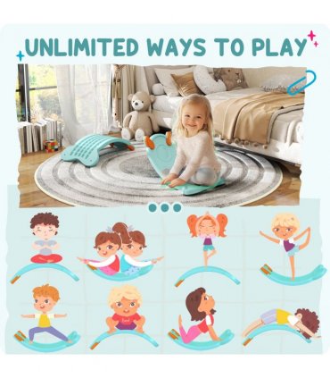 AIYAPLAY Balance Board for Kids Balance Training & Sensory Play, Light Blue