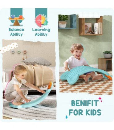 AIYAPLAY Balance Board for Kids Balance Training & Sensory Play, Light Blue