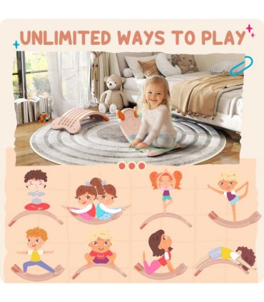AIYAPLAY Balance Board for Kids Balance Training & Sensory Play, Pink