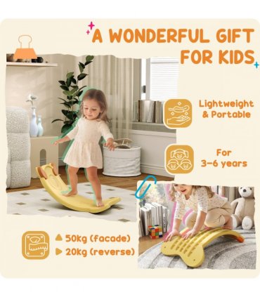AIYAPLAY Balance Board for Kids Balance Training & Sensory Play, Yellow