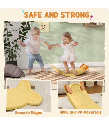 AIYAPLAY Balance Board for Kids Balance Training & Sensory Play, Yellow