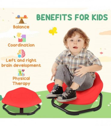 AIYAPLAY Spinning Chair for Autism Sit and Spin, Coordination & Balance, Red