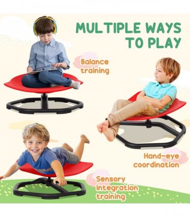 AIYAPLAY Spinning Chair for Autism Sit and Spin, Coordination & Balance, Red