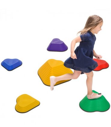 AIYAPLAY 6PCs Kids Stepping Stones, Non-Slip Stackable River Stones