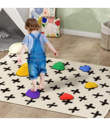 AIYAPLAY 6PCs Kids Stepping Stones, Non-Slip Stackable River Stones