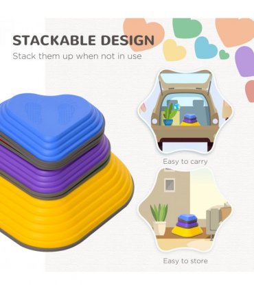 AIYAPLAY 6PCs Kids Stepping Stones, Non-Slip Stackable River Stones