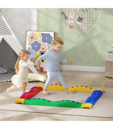 AIYAPLAY 12PCs Kids Balance Beam Stepping Stones with Non-Slip Foot Pads