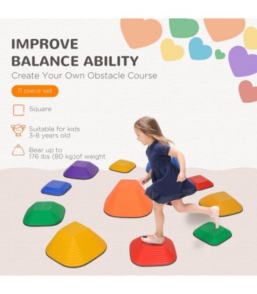 AIYAPLAY Balance Stepping Stones for Kids Indoor Outdoor Sensory Toy