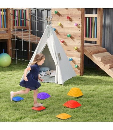AIYAPLAY Balance Stepping Stones, 6PCs Sensory Toy Gift for Kids Aged 3-8