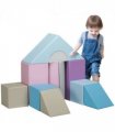HOMCOM 11 Piece Soft Play Equipment for Toddlers, Soft Play Set , Blue