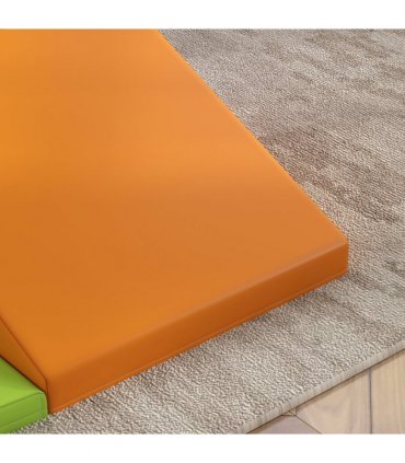 HOMCOM 4-piece Soft Play Set Climb and Crawl Foam Activity Toys Orange