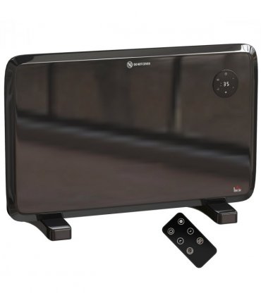 HOMCOM Electric Convector Heater, Quiet Space Heater w/ LED Display, Black