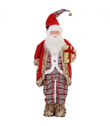 HOMCOM 141cm Animated Santa Claus with Sound Activated for Party Festival