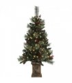 HOMCOM 1.2m Prelit Christmas Tree with 100 Warm White LED Lights and 8 Modes