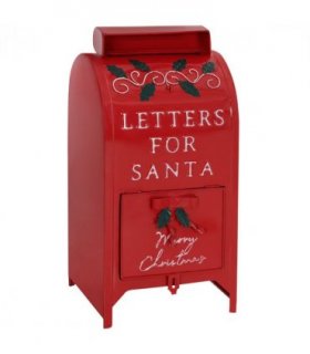 HOMCOM Christmas Post Box Freestanding or Wall Mounted for Xmas Decoration