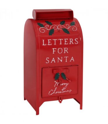 HOMCOM Christmas Post Box Freestanding or Wall Mounted for Xmas Decoration