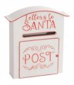 HOMCOM Christmas Post Box Wall Mounted Santa Mailbox for Xmas Decoration