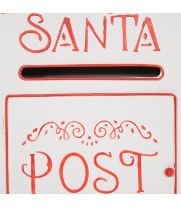 HOMCOM Christmas Post Box Wall Mounted Santa Mailbox for Xmas Decoration