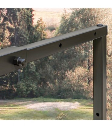 Outsunny 100-150cm Retractable Metal Firewood Log Holder Rack with Hooks
