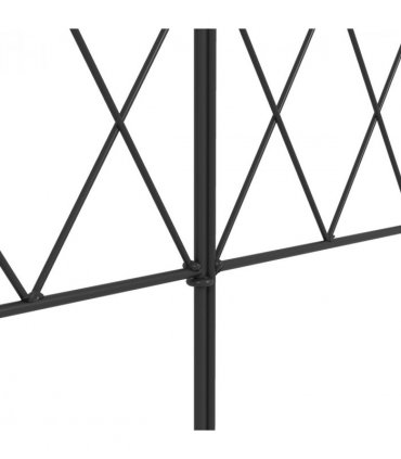 Outsunny 61 cm x 3 m Outdoor Picket Fence Panels with Panels, Swirls, Black