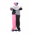 HOMCOM Halloween Clown Animatronic Prop with Light Up Eyes, for Indoor Outdoor