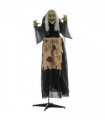 HOMCOM Halloween Witch Animatronic Prop with Sound Activated