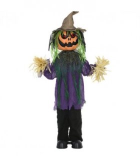 HOMCOM Pumpkin Halloween Animatronic Prop for Indoor Outdoor Decoration