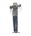 HOMCOM Halloween Skeleton Werewolf Animatronic Prop with Light Up Eyes