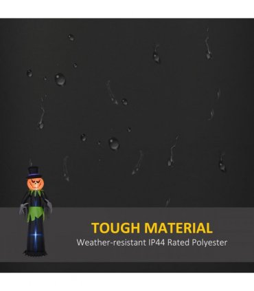 Outsunny 8FT Tall Halloween Inflatable Pumpkin Ghost in A Hat Decoration