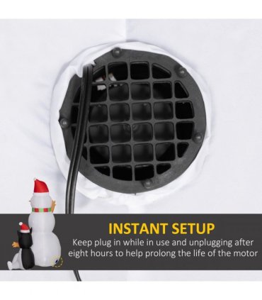 Outsunny 6.2FT Christmas Blow Up Snowman with Dog for Garden Party Outdoor