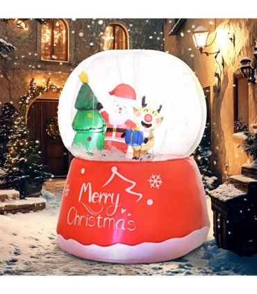 Outsunny 5.5FT Christmas Inflatable Crystal Ball with LED Lights for Party