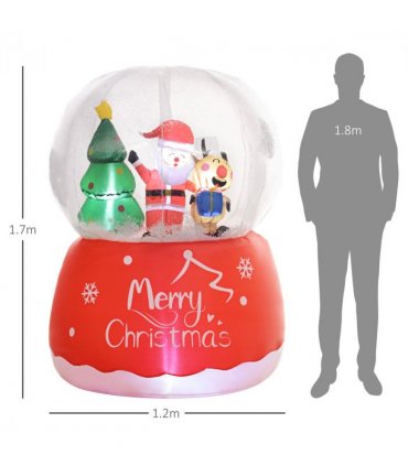 Outsunny 5.5FT Christmas Inflatable Crystal Ball with LED Lights for Party