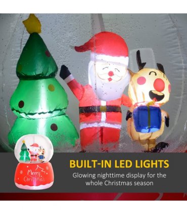Outsunny 5.5FT Christmas Inflatable Crystal Ball with LED Lights for Party