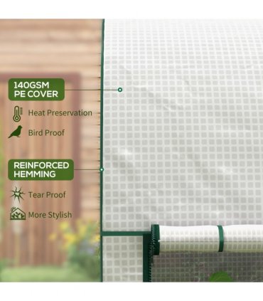 Outsunny 200 x 100 x 178cm Small Tomato Greenhouse with Roll-up Zipped Doors