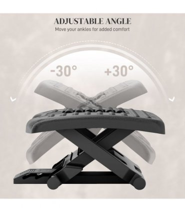 Foot Rest for Under Desk with Massage Function, Adjustable Angle and Height
