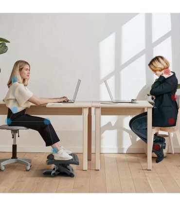 Foot Rest for Under Desk with Massage Function, Adjustable Angle and Height